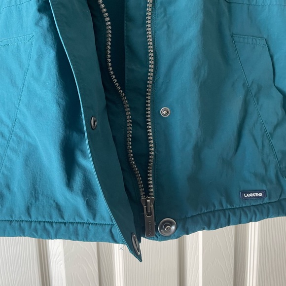 Lands End Women's Squall Hooded Jacket Jeweled Teal - Picture 8 of 10
